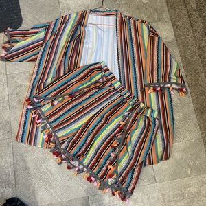 Multi colored beachwear